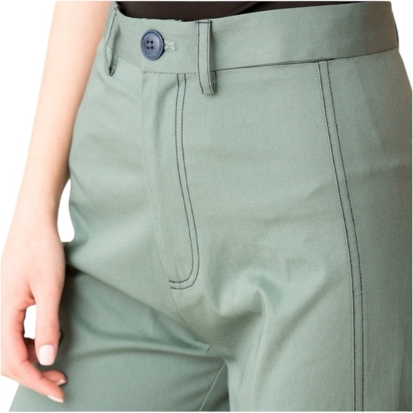 SEA NEW YORK | Sage Stella Classic Pant | Cotton High Waisted Wide Leg Chino | 4 - Picture 4 of 14